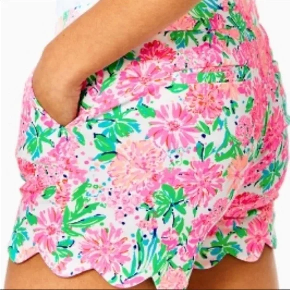 Lilly Pulitzer Resort White That's What I Herd 5" Buttercup Knit Short NWT 10 - Picture 4 of 9